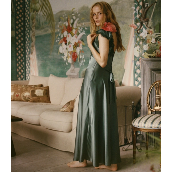 Doen Fiona Dress in Dulac Green | Maxi Dresses | Coveti, view 4