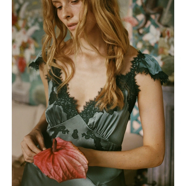 Doen Fiona Dress in Dulac Green | Maxi Dresses | Coveti, view 5