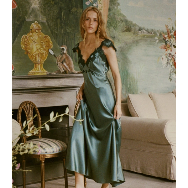 Doen Fiona Dress in Dulac Green | Maxi Dresses | Coveti, view 6