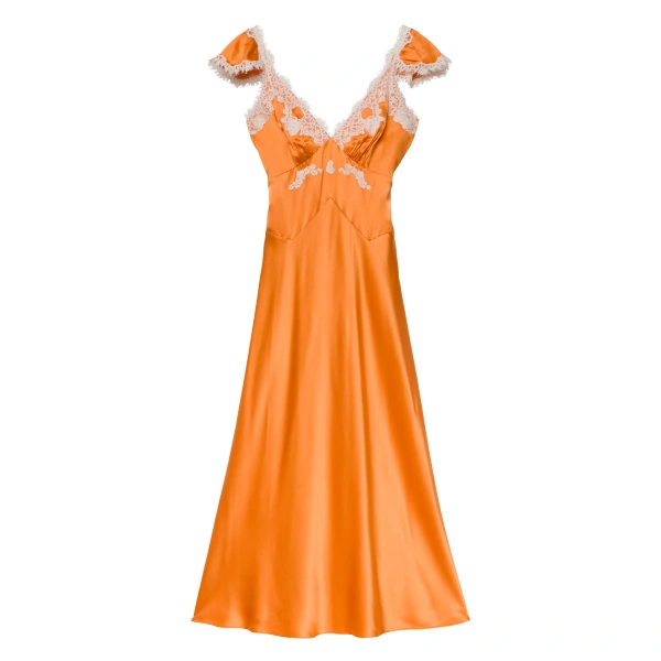 Doen Fiona Dress in Tangerine | Midi Dresses | Coveti