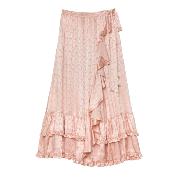 Doen Fiorenza Skirt in Peach Sorbet | Midi Skirts | Coveti