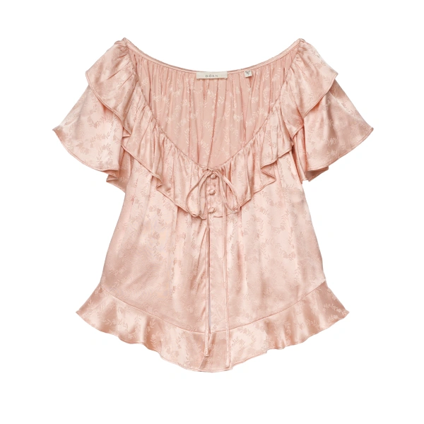 Floriette Top in Peach Sorbet