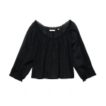 Doen Florine Top in Black | Blouses | Coveti
