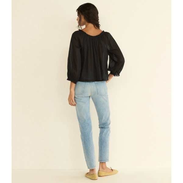 Doen Florine Top in Black | Blouses | Coveti, view 5
