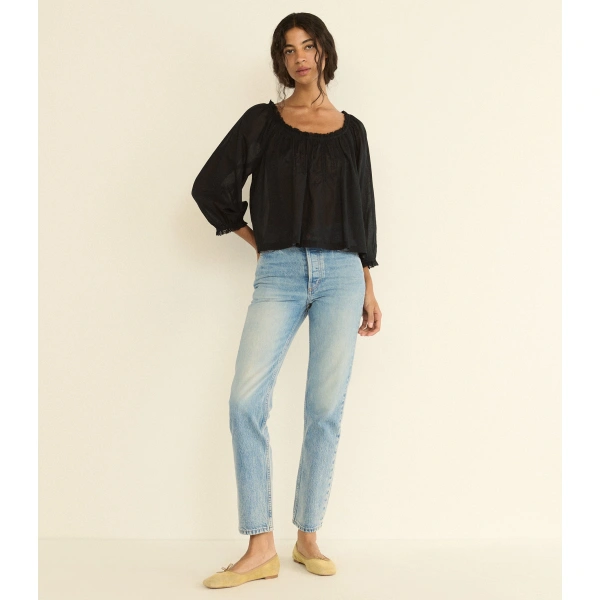 Doen Florine Top in Black | Blouses | Coveti, view 6