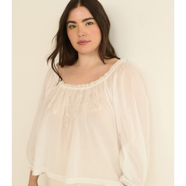 Doen Florine Top in Salt | Blouses | Coveti, view 6