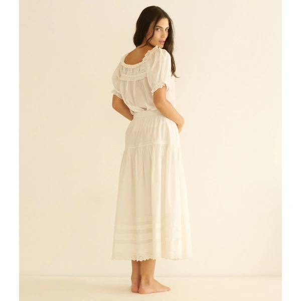 Doen Frances Top in Salt Lace | Blouses | Coveti, view 5