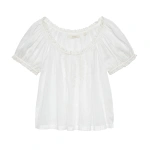 Doen Frederica Top in Salt | Blouses | Coveti