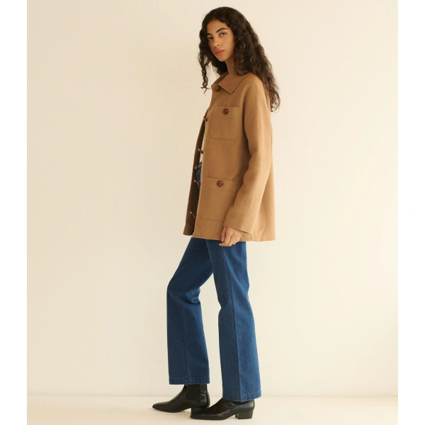 Doen Germain Coat in Light Khaki | Coats | Coveti, view 4