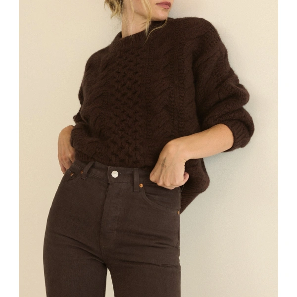 Doen Hallstatt Sweater in Sycamore Bark | Sweaters | Coveti, view 4