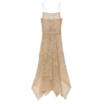 Doen Handkerchief Anniversary Dress in Paille | Midi Dresses | Coveti