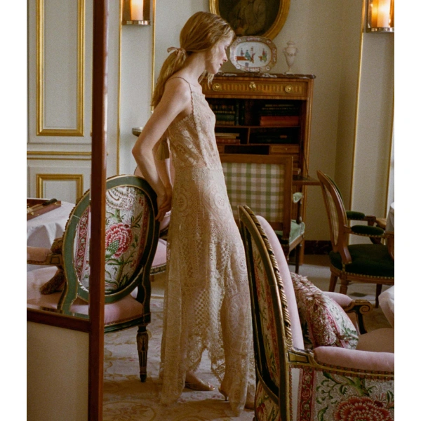 Doen Handkerchief Anniversary Dress in Paille | Midi Dresses | Coveti, view 5