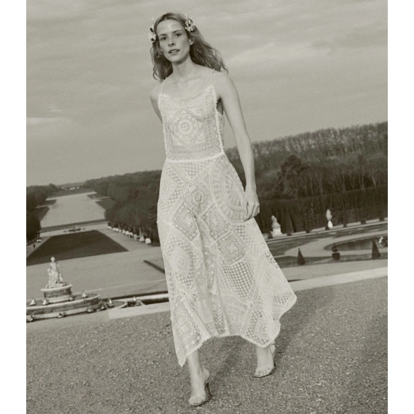 Doen Handkerchief Anniversary Dress in Salt | Midi Dresses | Coveti, view 5