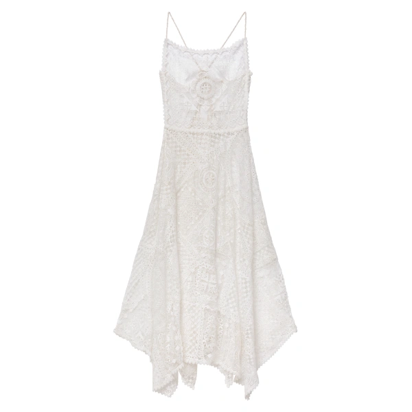 Handkerchief Anniversary Dress in Salt