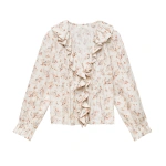 Doen Hardy Top in Crème Windswept Meadow | Blouses | Coveti