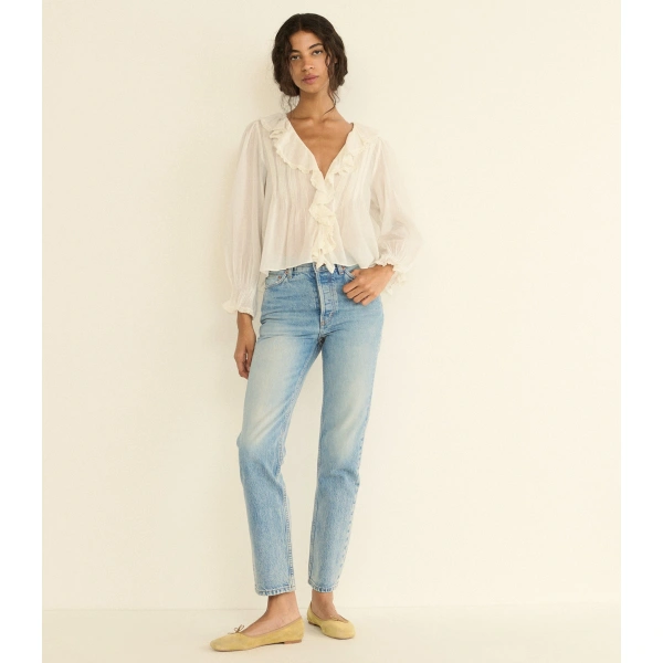 Doen Hardy Top in Salt | Long Sleeve Tops | Coveti, view 3