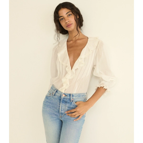 Doen Hardy Top in Salt | Long Sleeve Tops | Coveti, view 4