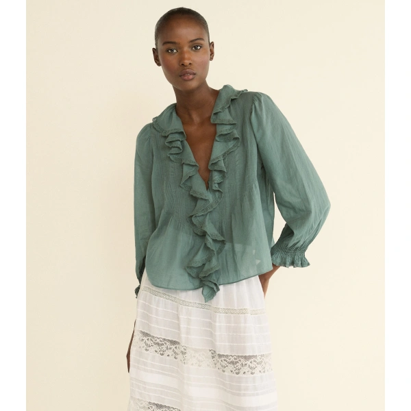 Doen Hardy Top in Seafare | Long Sleeve Tops | Coveti, view 6