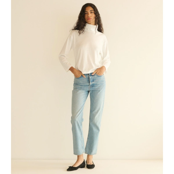 Doen Hawthorn Turtleneck in Salt | Turtlenecks | Coveti, view 2