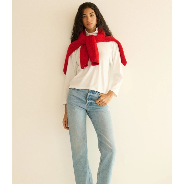 Doen Hawthorn Turtleneck in Salt | Turtlenecks | Coveti, view 3
