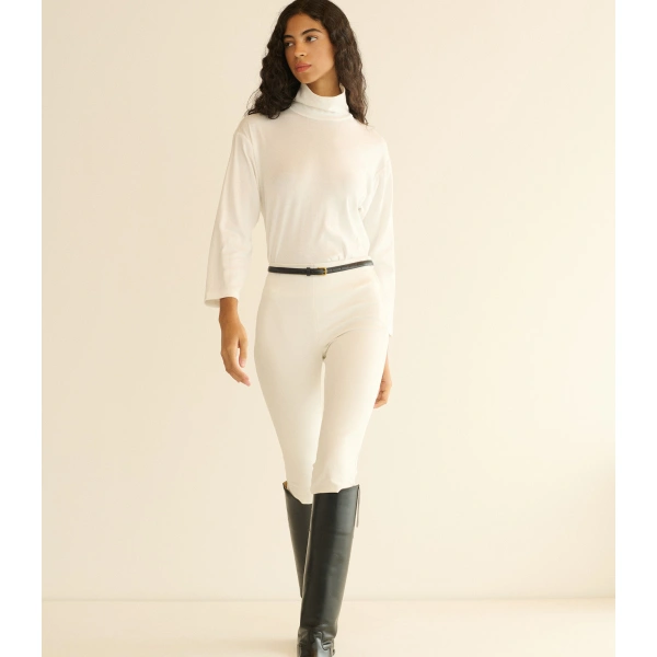 Doen Hawthorn Turtleneck in Salt | Turtlenecks | Coveti, view 4