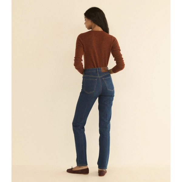 Doen Heath Cashmere Henley in Ember | T-Shirts | Coveti, view 4