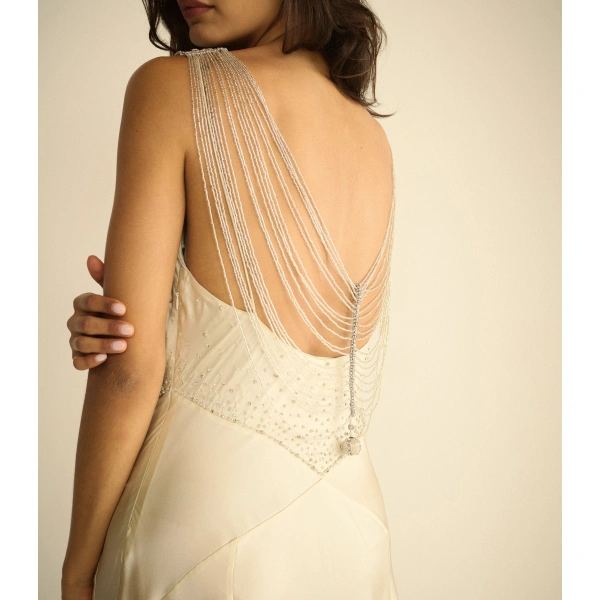 Doen Hedy Dress in Egret | Midi Dresses | Coveti, view 5
