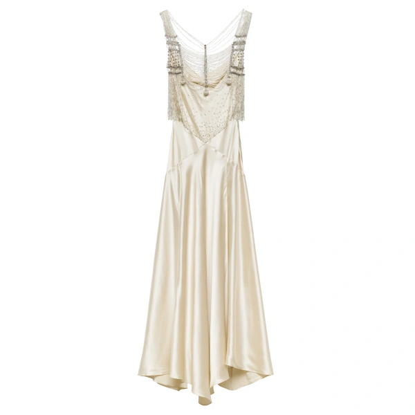 Hedy Dress in Egret