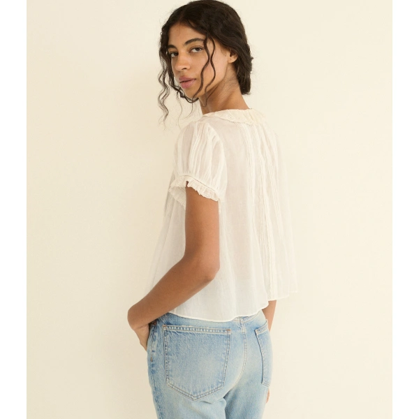 Doen Helena Top in Salt | Blouses | Coveti, view 5