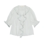 Doen Henri Top in Alice Blue | Blouses | Coveti