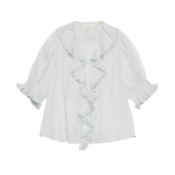 Doen Henri Top in Alice Blue | Blouses | Coveti