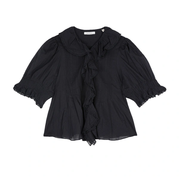 Doen Henri Top in Black | Blouses | Coveti
