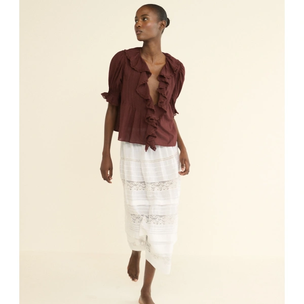 Doen Henri Top in Dahlia | Blouses | Coveti, view 6