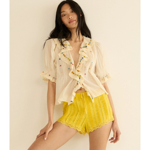 Doen Hettie Top in Candlelight | Blouses | Coveti, view 2