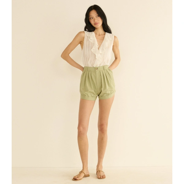 Doen Hilda Top in Salt | Blouses | Coveti, view 2
