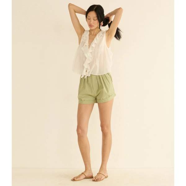 Doen Hilda Top in Salt | Blouses | Coveti, view 4