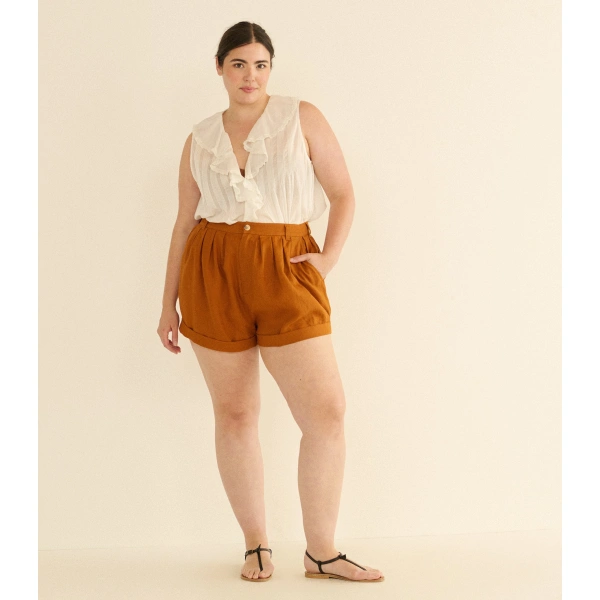 Doen Hilda Top in Salt | Blouses | Coveti, view 6