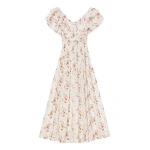 Doen Illiana Dress in Blanc Prairie Rose | Midi Dresses | Coveti
