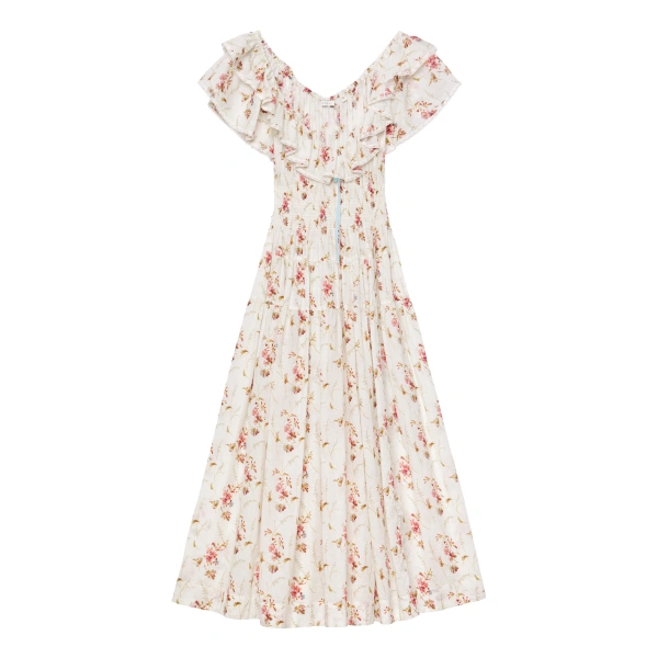 Illiana Dress in Blanc Prairie Rose