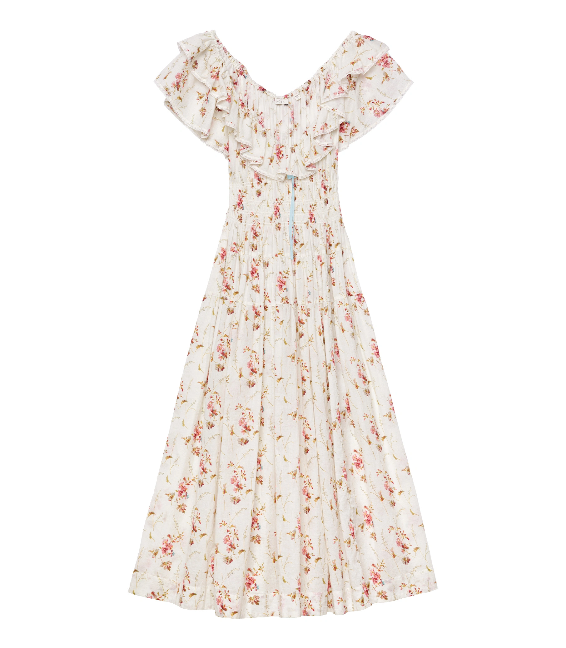 Doen Illiana Dress in Blanc Prairie Rose Doen Illiana Dress in Blanc Prairie Rose | Midi Dresses | Coveti