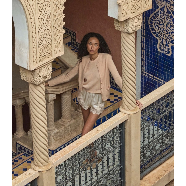Doen Iona Short in Salt and Peach Lace | Shorts | Coveti, view 5