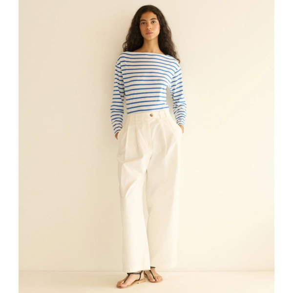 Doen Irene Tee in Bleu Breton Stripe | T-Shirts | Coveti, view 4