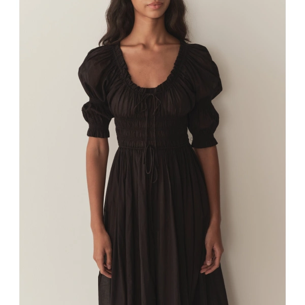Doen Ischia Dress in Black | Maxi Dresses | Coveti, view 3