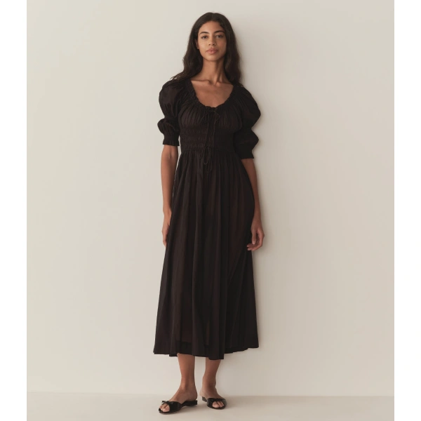 Doen Ischia Dress in Black | Maxi Dresses | Coveti, view 5
