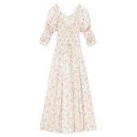 Doen Ischia Dress in Crème Windswept Meadow | Midi Dresses | Coveti