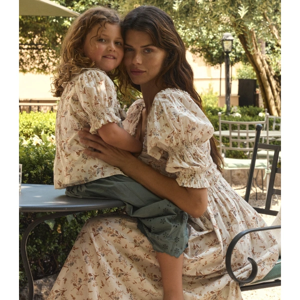 Doen Ischia Dress in Crème Windswept Meadow | Midi Dresses | Coveti, view 4