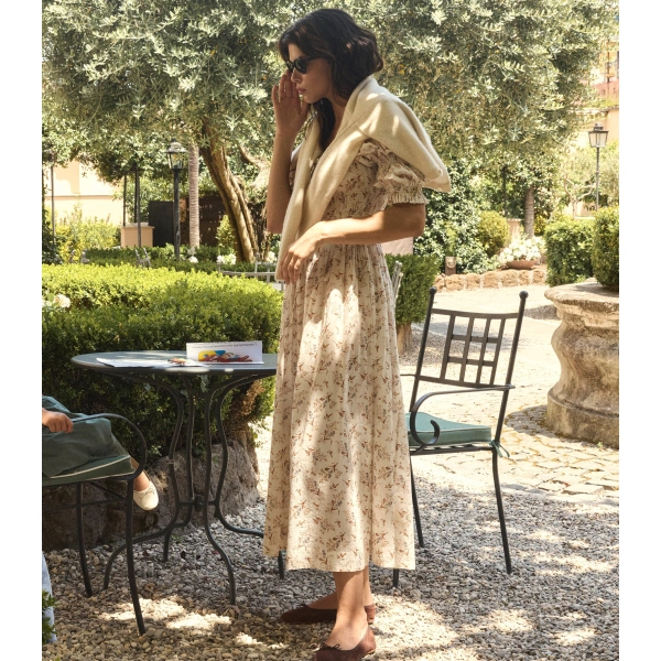 Doen Ischia Dress in Crème Windswept Meadow | Midi Dresses | Coveti, view 5