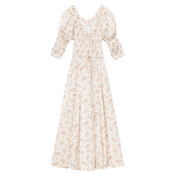 Doen Ischia Dress in Crème Windswept Meadow | Midi Dresses | Coveti