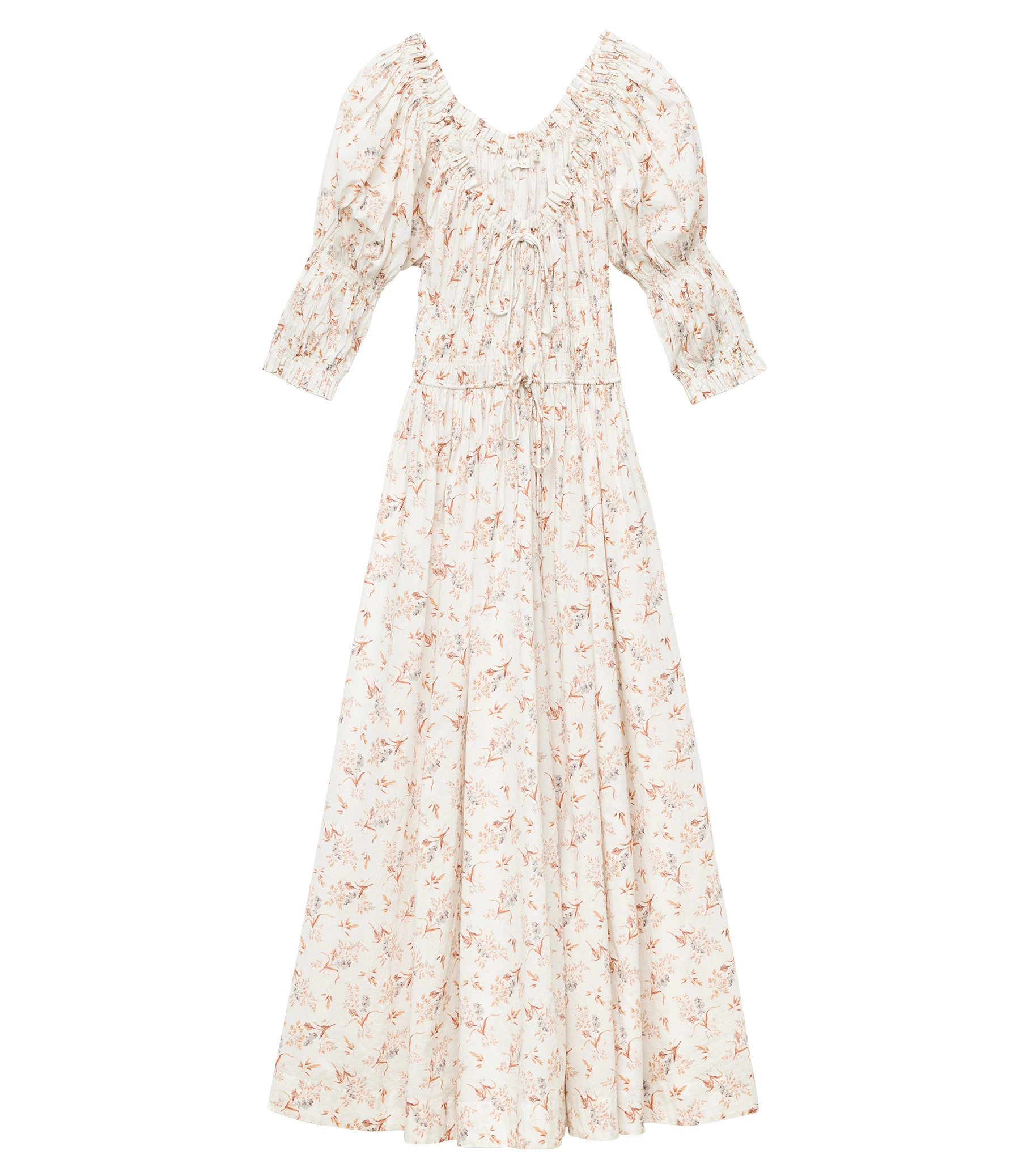 Doen Ischia Dress in Crème Windswept Meadow Doen Ischia Dress in Crème Windswept Meadow | Midi Dresses | Coveti