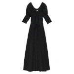 Doen Ischia Dress in Noir Dot | Maxi Dresses | Coveti